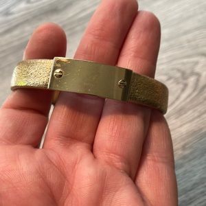 Fossil Gold Metallic Plaque Bracelet
